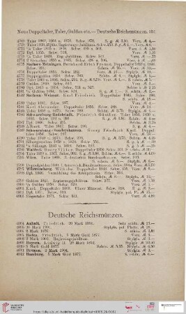 Deutsche Reichsmünzen (Nr. 4804-4845)