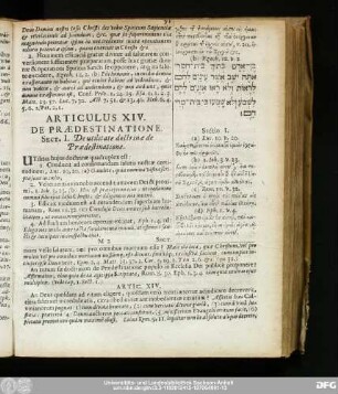 Articulus XIV. De Praedestinatione.