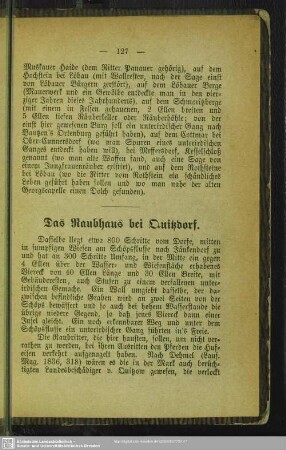 Das Raubhaus bei Quitzdorf