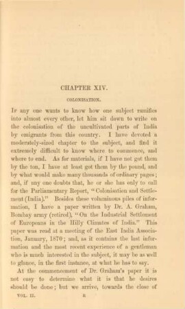 Chapter XIV. Colonisation