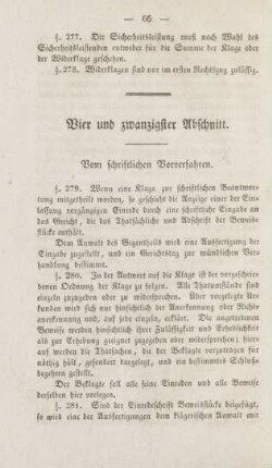 Vier und zwanzigster Abschnitt. Vom schriftlichen Vorverfahren