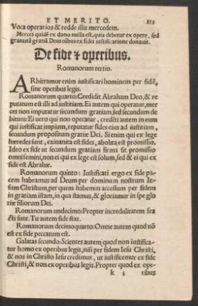De fide et operibus.
