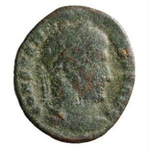Münze, Follis, Aes 3, 320 n. Chr.