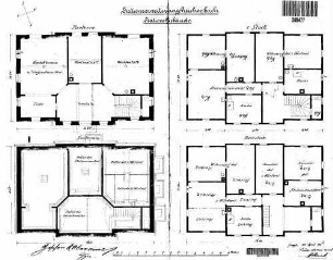 Reichenbach (Fils): Empfangsgebäude Verwaltungsgebäude Grundrisse UG,EG,1.OG,DG