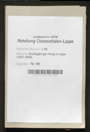 Kriegsdrangsale der Stadt Lemgo