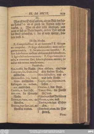 IX. De Nocte.
