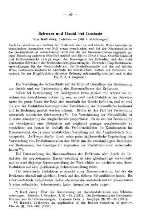 Schwere und Geoid bei Isostasie
