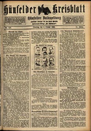 Ausgabe vom Dienstag, den 06. Oktober 1925.