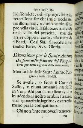 Divozione per le Sante Anime che sono nelle fiamme del Purgatorio per tutti i giorni della Settimana.