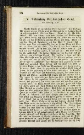 Unterredung über das sechste Geobt
