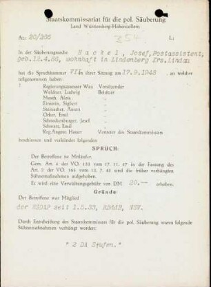 Hackel, Josef