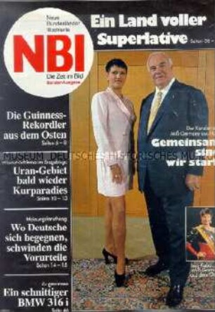 Sonderdruck der CDU für die neuen Bundesländer zu den Bundestagswahlen 1998 im Layout der ehemaligen DDR-Illustrierten "NBI"