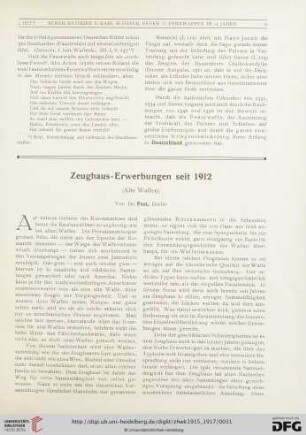 7: Zeughaus-Erwerbungen seit 1912 : (alte Waffen)