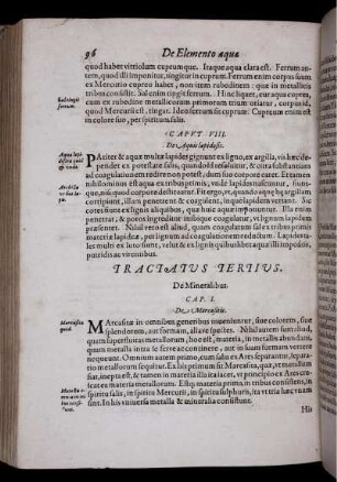 Tractatus Tertius. De Mineralibus.