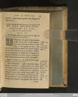 De Iure Divino, Consuetudine Et Constitutionibus. Tit. II.