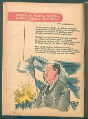 Símbolo de nuestra posición: el premio América "Juan Perón"