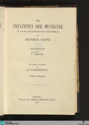 3: Die Prinzipien der Mechanik
