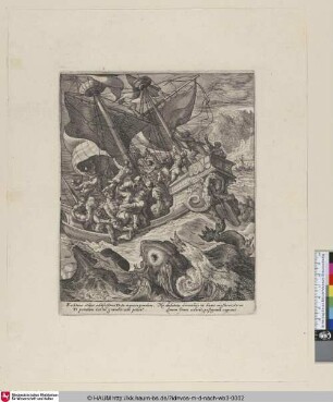 [Jona wird ins Meer geworfen; Jonah cast into the sea, Jon.1:15]