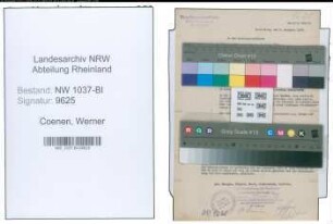Entnazifizierung Werner Coenen , geb. 11.03.1913 (Beamter)