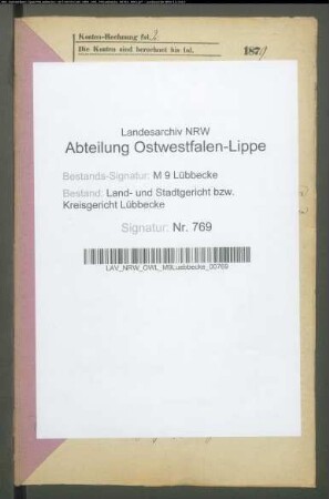 Erblasser: Klusmeier, Ernst Heinrich Friedrich; Erblasser: Klusmeier, Sophie Charlotte, geb. von Behren: Abschluss eines Erbvertrags