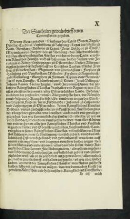Der Statthalter gewaltsbrieff denen Commissarien gegeben.
