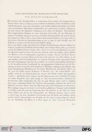 7: Neue Beiträge zu Masolino und Masaccio