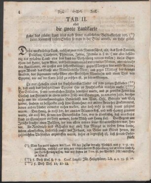 Tab. II. oder die zwote Landkarte