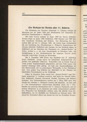 Der Verband der Vereine alter 11. Husaren
