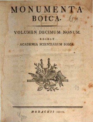 Monumenta Boica, 19. Mon. ad D. Petrum, Monasterii Püterich, Ridler, Eremitarum S. Augustini, ad D. Virginem