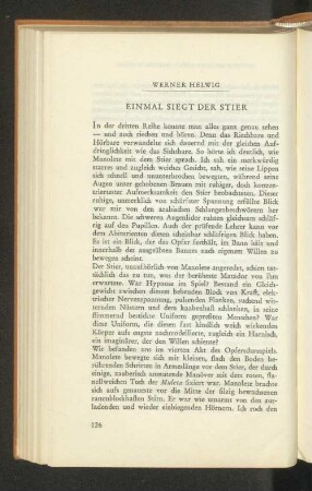 Einmal siegt der Stier