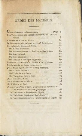 Ordre Des Matières.