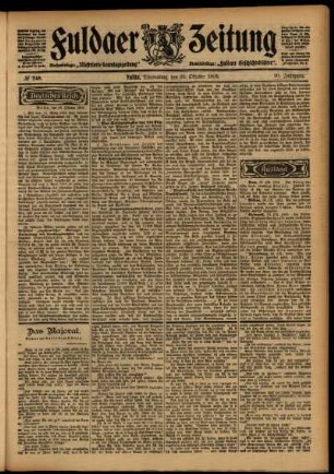 Ausgabe vom Donnerstag, den 29. Oktober 1903.