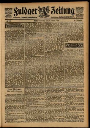 Ausgabe vom Donnerstag, den 29. Oktober 1903.