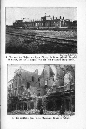 5. Ein zerstörtes Haus in der Breslauer Straße in Kalisch.