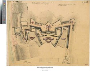 Fort Weisenau [der Festung Mainz], Bl. D: Übersichtsplan der entworfenen Befestigung