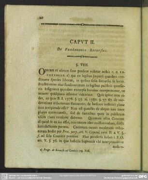 Caput II. De Fundamento Recursus