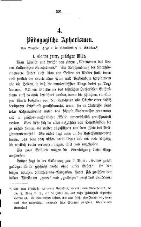Pädagogische Aphorismen