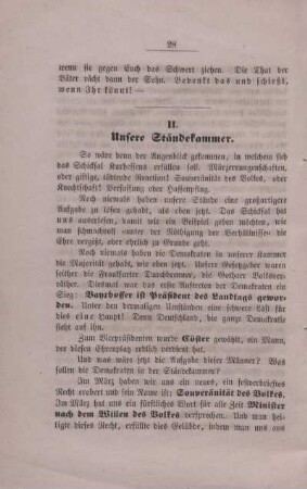 II. Unsere Ständekammer.