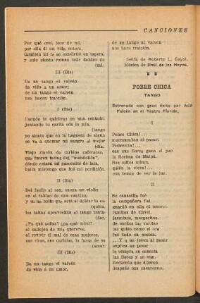 Pobre chica : Tango