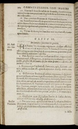 Caput VI. De anima sentiente in genere