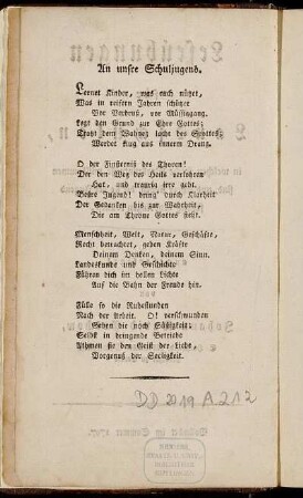 An unsre Schuljugend.