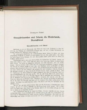 Zwanzigstes Kapitel Grossbritannien und Irland, die Niederlande, Deutschland