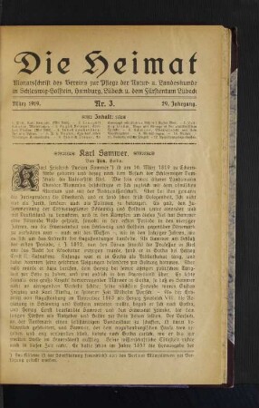 März 1919. Nr. 3. 29. Jahrgang.