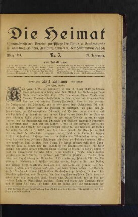 März 1919. Nr. 3. 29. Jahrgang.