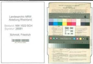 Entnazifizierung Friedrich Schmidt , geb. 05.02.1900 (Schlosser)