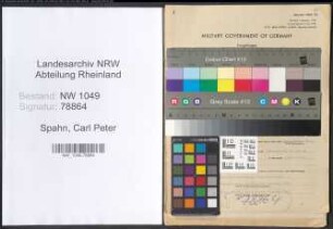 Entnazifizierung Carl Peter Spahn , geb. 11.06.1906 (Angestellter)