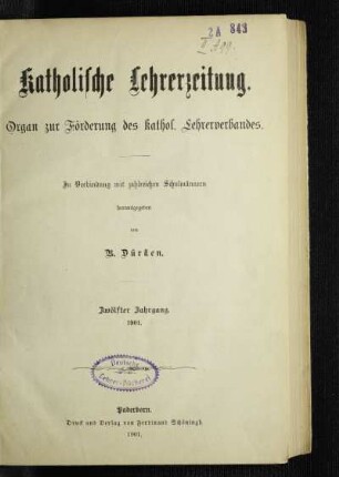 12: Katholische Lehrerzeitung - 12.1901