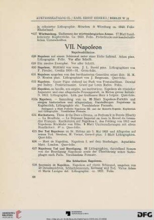 VII. Napoleon (Nr. 628-646)
