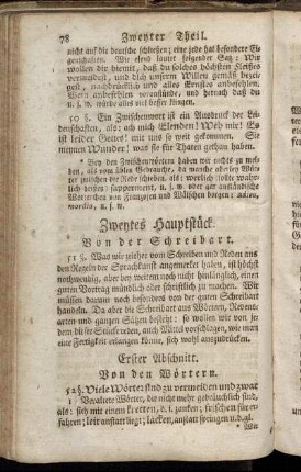 Zweytes Hauptstück. Von der Schreibart.