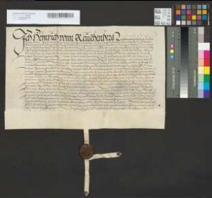 Revers des Heinrich von Reuschenberg, Landkommandeur der Deutschordensballei Altenbiesen, wegen Ablösbarkeit einer der Ballei von Erzbischof Gebhart von Köln auf den Rheinzoll zu Linz versicherten Rente von 700 Goldgulden.
